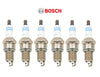 Set 6 Spark Plugs Double Platinum Bosch for Chrysler Dodge Jeep Plymouth Renault