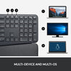 Logitech ERGO K860 Wireless Ergonomic Keyboard - Split Keyboard, Wrist Rest, Natural Typing, Stain-Resistant Fabric, Bluetooth and USB Connectivity, Compatible with Windows/Mac,Black