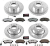 K7305-36 Front and Rear Z36 Truck & Tow Brake Kit, Carbon Fiber Ceramic Brake Pads and Drilled/Slotted Brake Rotors