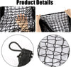 Amiss Heavy Duty Mesh Cargo Net, 3 Pocket Trunk Bed Storage Organizer Compatible for SUV, Car, Pickup Truck Bed, Etc.With 4 Metal Hooks (11.8��11.8��47.3 Inch), Black