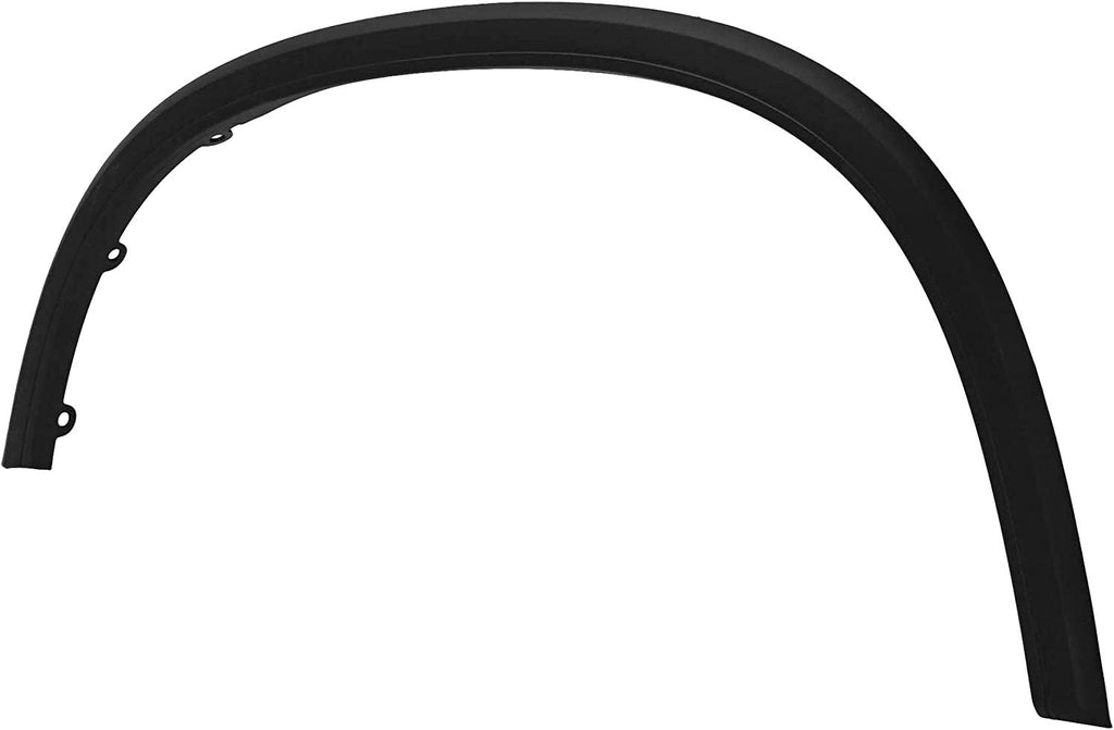 Evan-Fischer Fender Trim Compatible with 2007-2012 GMC Acadia Front, Driver Black GM1290246