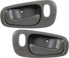 Interior Door Handle Set of 2 Compatible with 1998-2002 Toyota Corolla, Fits 1998-2002 Chevrolet Prizm Front or Rear, Driver and Passenger Side Gray