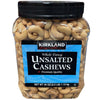 Kirkland Unsalted Whole Fancy Cashews 2.5 Lbs Jar