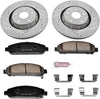 K5865 Front Z23 Carbon Fiber Brake Pads with Drilled & Slotted Brake Rotors Kit