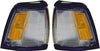 Corner Light Set of 2 Compatible with 1992-1995 Toyota Pickup Plastic Clear& Amber Lens with Bulbs Driver and Passenger Side