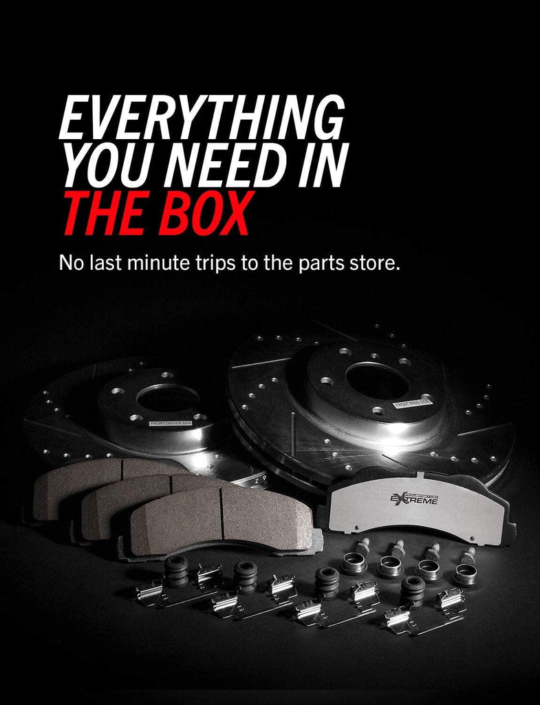 K1306-26 Rear Z26 Carbon Fiber Brake Pads with Drilled & Slotted Brake Rotors Kit