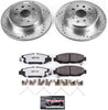 K1080-26 Rear Z26 Carbon Fiber Brake Pads with Drilled & Slotted Brake Rotors Kit