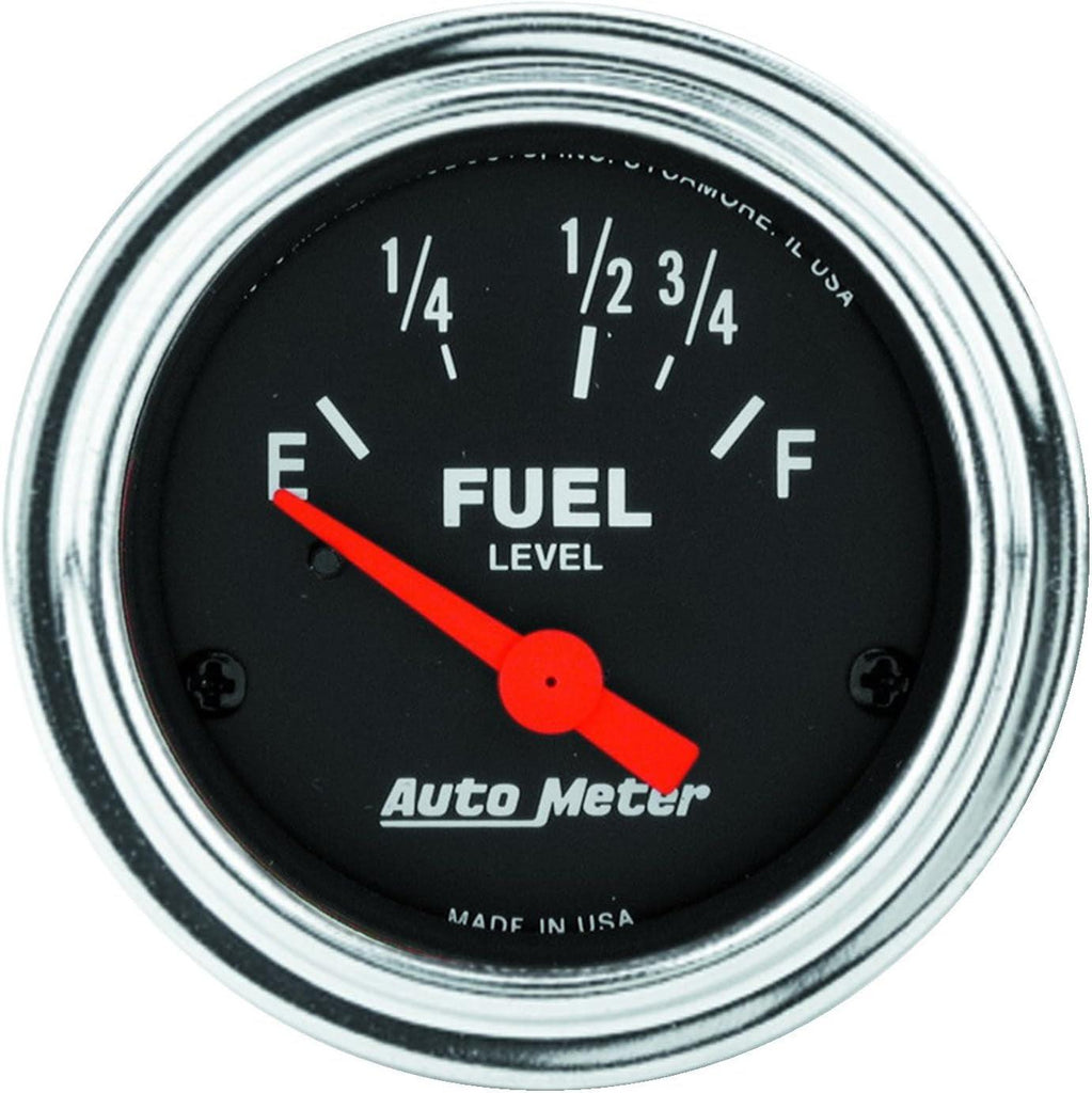 2518 Traditional Chrome Electric Fuel Level Gauge, 2 1/16" - Short Sweep/Electric