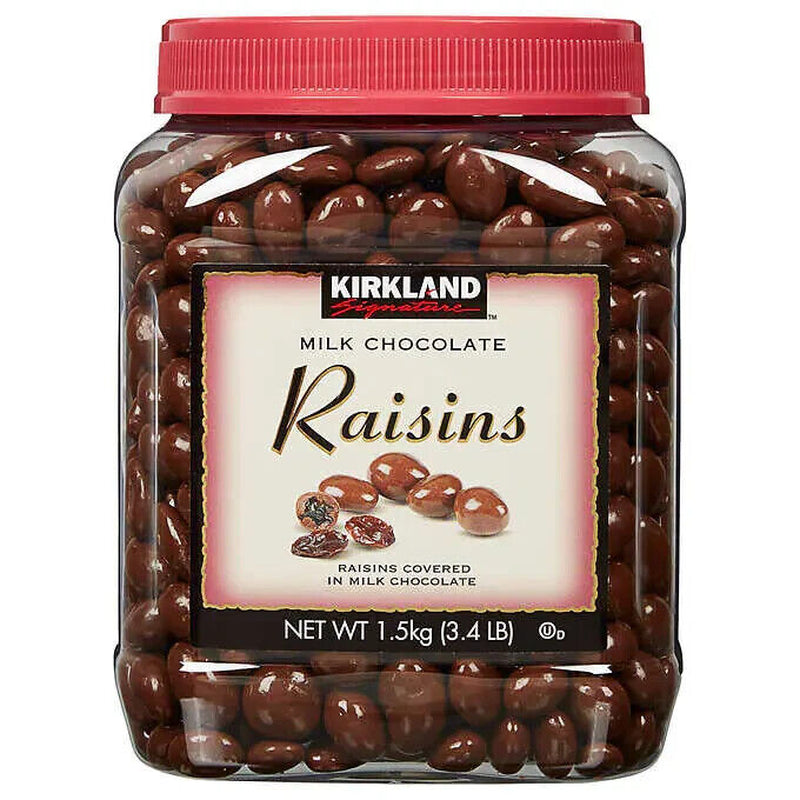 Kirkland Signature Raisins, 3.4Lb, Raisins Covered in Milk Chocolate. FAST SHIP