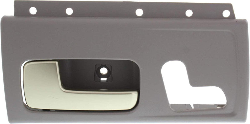 Interior Door Handle Compatible with 2003-2011 Lincoln Town Car Front, Driver Side Gray Bezel with Chrome/Gold Lever