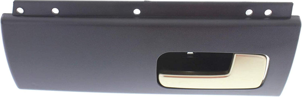 Interior Door Handle Compatible with 2003-2011 Lincoln Town Car Rear, Passenger Side Black Bezel with Chrome/Gold Lever