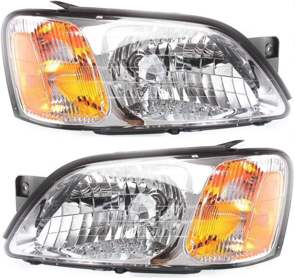 : for 2003 2004 2005 2006 Subaru Baja Headlight Assembly Driver and Passenger Side W/Bulbs - Replaces SU2502106 (Vehicle Trim: Sport)