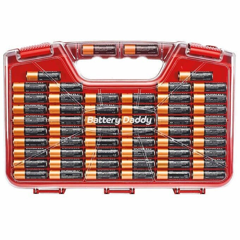 Battery Daddy Battery Caddy Organizer with Storage Case and Tester as Seen on TV