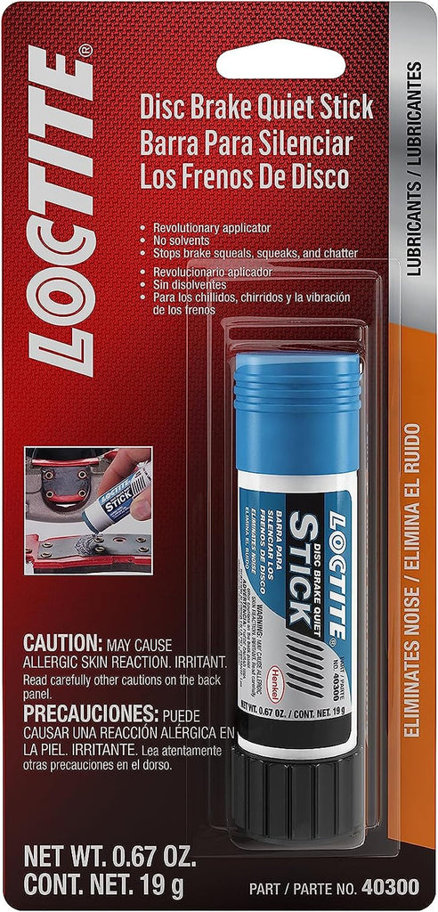 Loctite Disc Brake Quiet Stick for Automotive, Stops Brake Squeals, Squeaks, and Chatter, Eliminates Noise, No Solvents, Water Resistant | 19 Gram Stick (PN: 40300-718808)