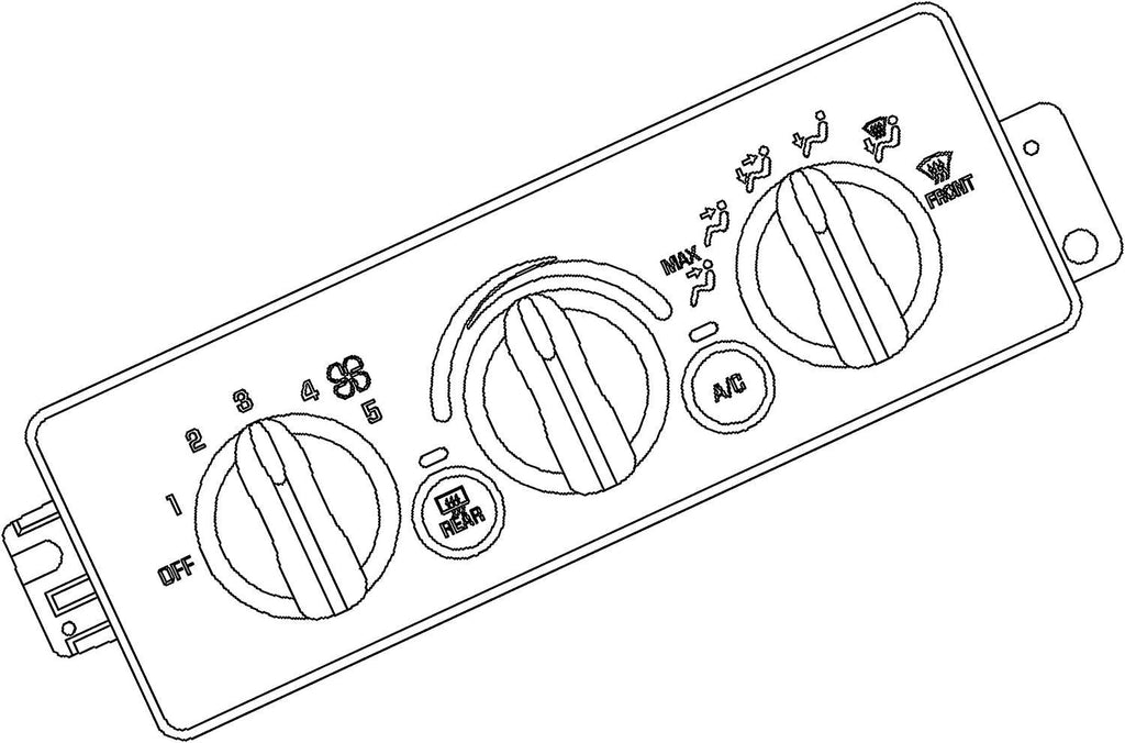 GM Original Equipment 15-72584 Heating and Air Conditioning Control Panel with Rear Window Defogger Switch