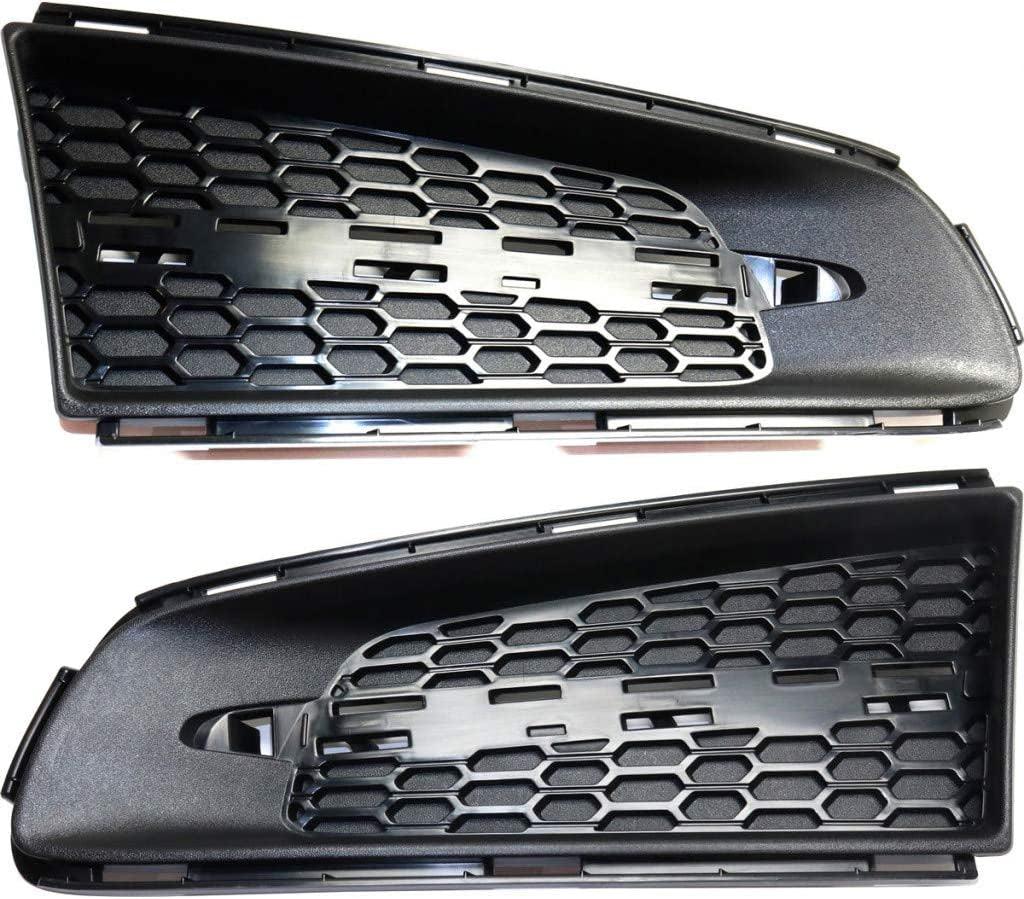 Compatible with Cadillac ATS Fog Light Cover 2013 2014 Outer Driver and Passenger Side Pair/Set | Textured Black | W/Hid Headlights | DOT/SAE Compliance | GM1038177 + GM1039177