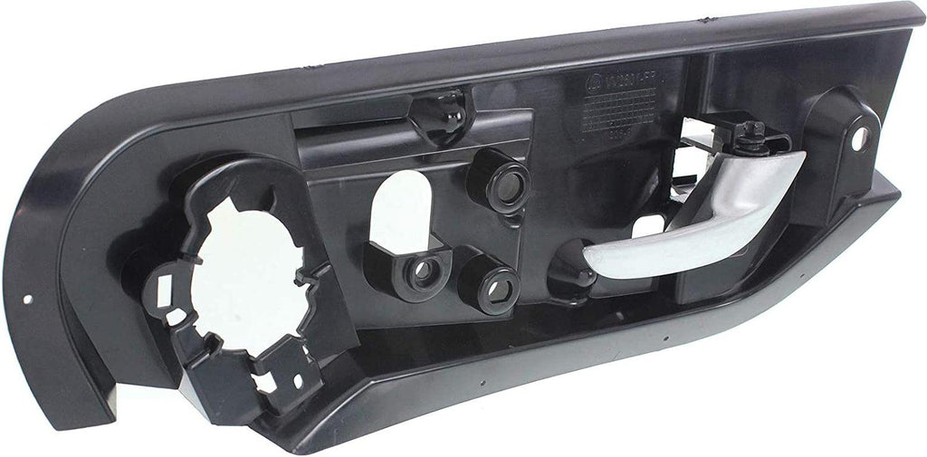 Interior Door Handle Compatible with 2001-2009 Volvo S60, Fits 2003-2007 Volvo XC70, Fits 2001-2007 Volvo V70 Front, Passenger Side Black Bezel with Silver Lever