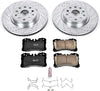 K4686 Front Z23 Carbon Fiber Brake Pads with Drilled & Slotted Brake Rotors Kit