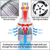 HID-LED-LB-FAN-H4-HL Pair of LED Light Bulbs with Cooling Fan