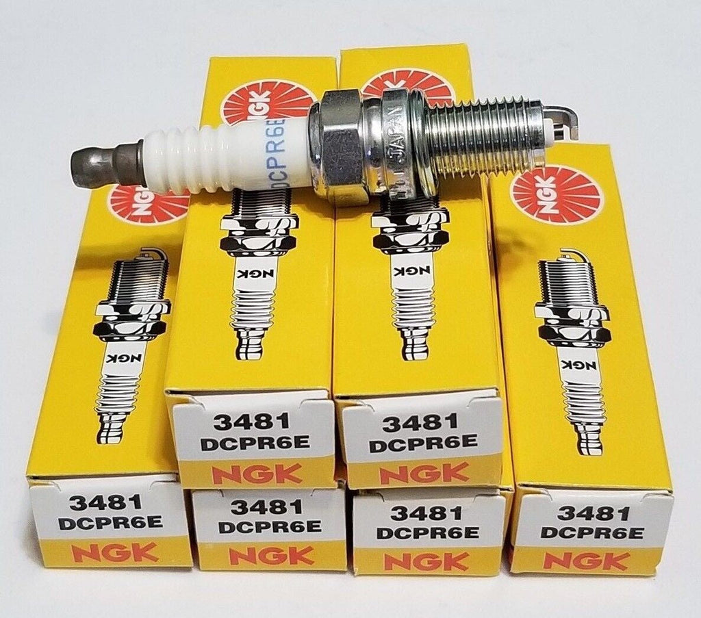 NGK Standard Spark Plugs - Stock #3481 - DCPR6E - Solid Tip - Qty (6)