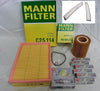 BMW E46 E39 Tune-Up Kit NGK Spark Plugs Mann Oil+Air+Cabin Filters Mag Drain