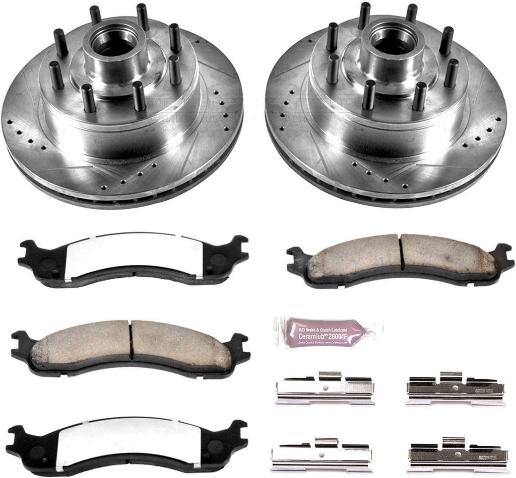 K5088-36 Front Z36 Truck & Tow Brake Kit, Carbon Fiber Ceramic Brake Pads and Drilled/Slotted Brake Rotors