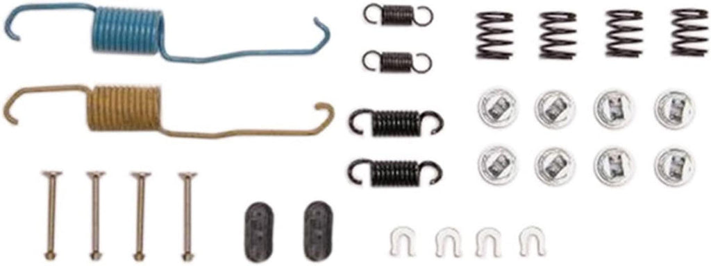 Professional 18K677 Rear Drum Brake Spring Kit with Springs, Pins, Retainers, Washers, and Caps