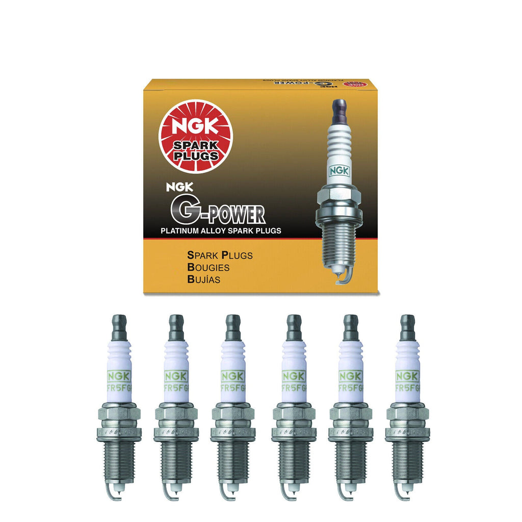 NGK G-Power Platinum Power Spark Plug 6PCS 90-20 for Honda Hyundai 7098 ZFR5FGP