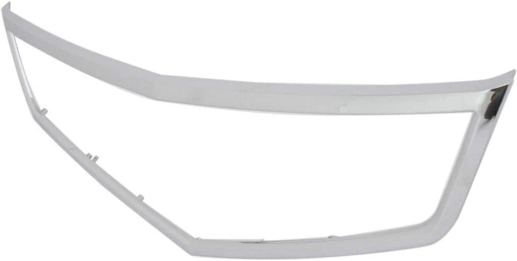 For Acura TSX 2006 2007 2008 Grille Molding | Lower | Made of Plastic | Chrome | Replacement for AC1210108 | 71122SECA02