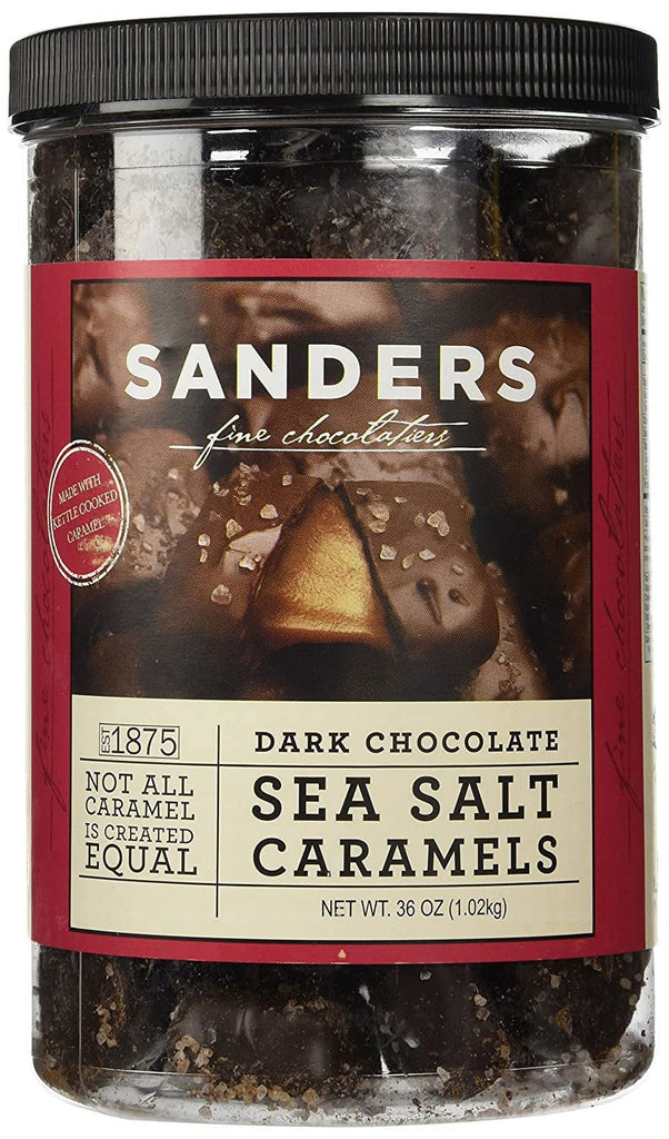 sanders dark chocolate sea salt caramels - 36 oz (value 2 pack)