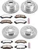 K2826-36 Front and Rear Z36 Truck & Tow Brake Kit, Carbon Fiber Ceramic Brake Pads and Drilled/Slotted Brake Rotors