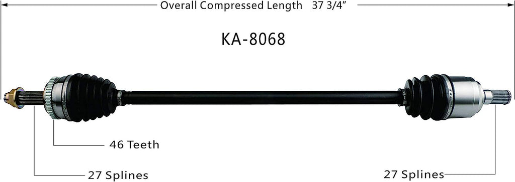 KA-8068 CV Axle, 1 Pack