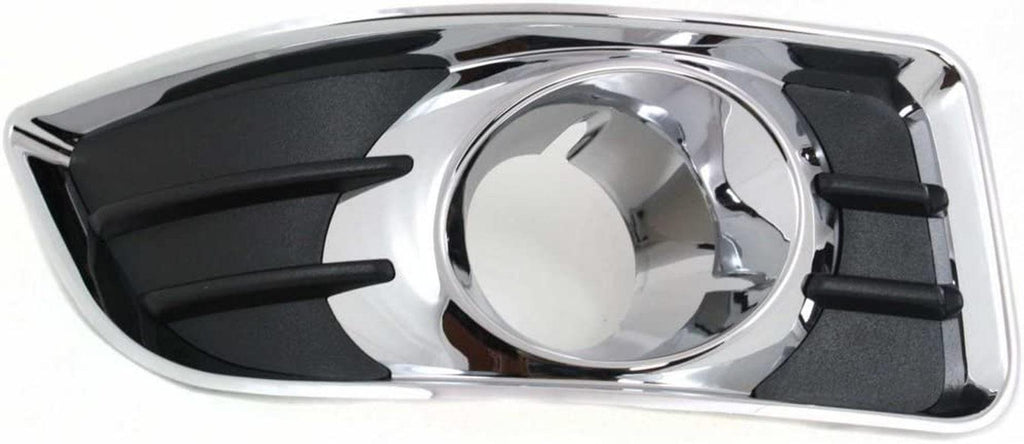 Fog Light Molding Compatible with Chevrolet Malibu 06-08 Fog Lamp Right Side Bezel Black Plastic LT/LTZ Models (6Th Gen)