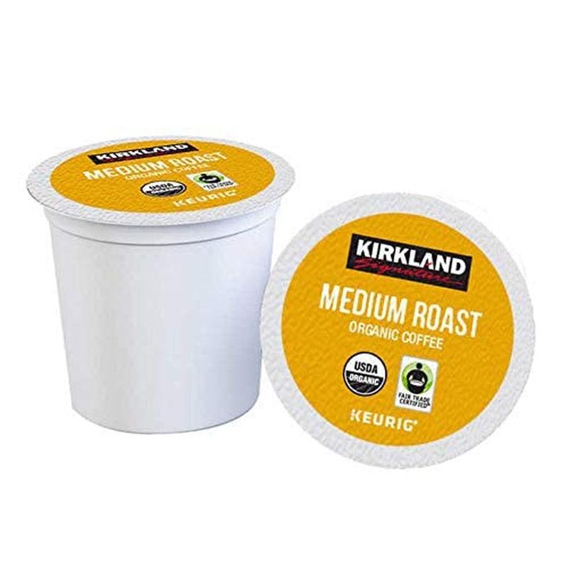 Kirkland Signature Coffee Organic Medium Roast Blend Recyclable Fair-Trade K-Cup Pods, Unflavored, 120 Count