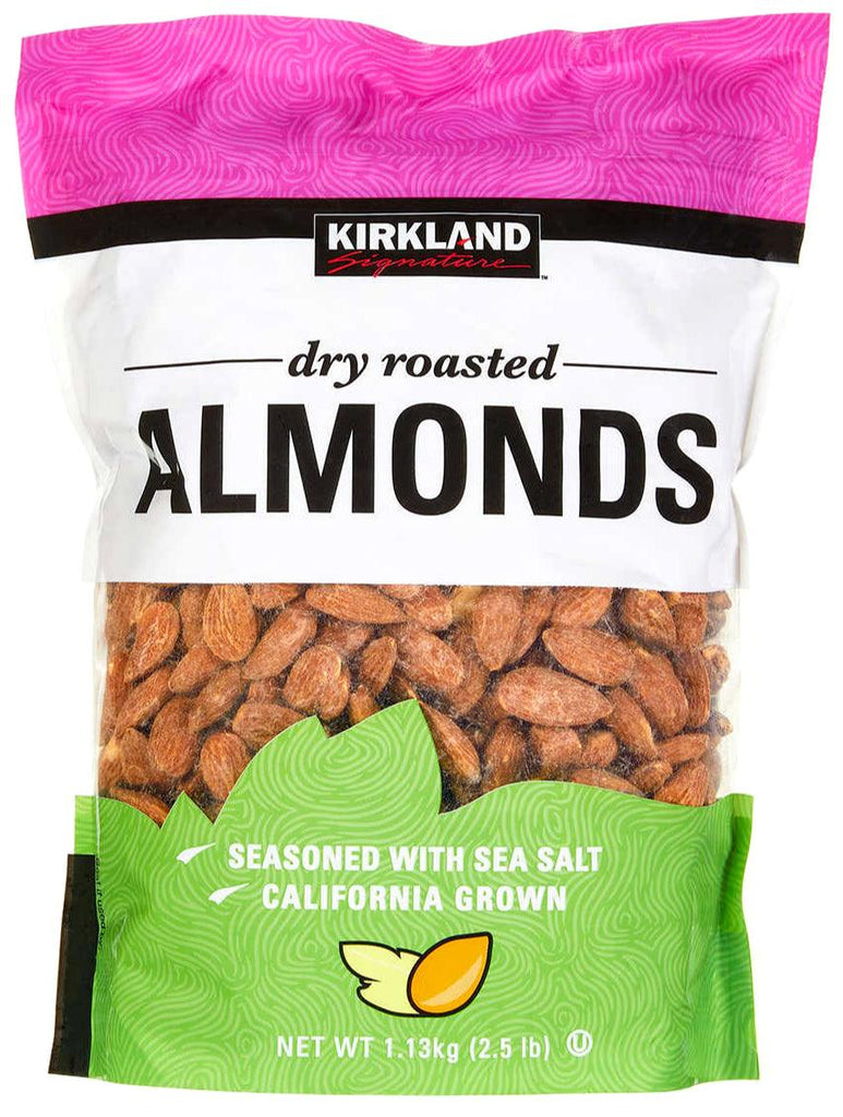 Kirkland Signature Dry Roasted Almonds with Sea Salt 2.5 Lbs *Keto Low Carb