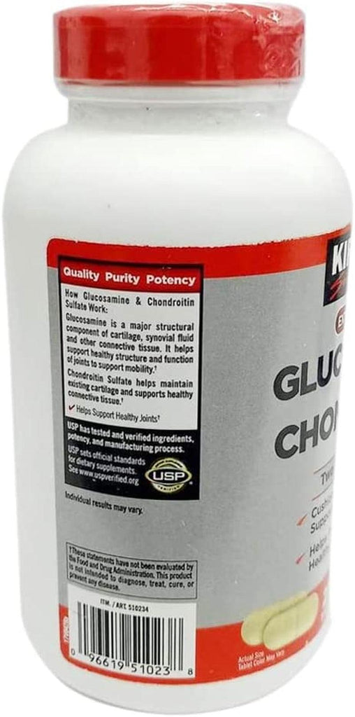 Kirkland Signature Extra Strength Glucosamine 1500Mg/Chondroitin 1200Mg Sulfate 220 Tablets (Pack of 1), 220 Count (Pack of 1)