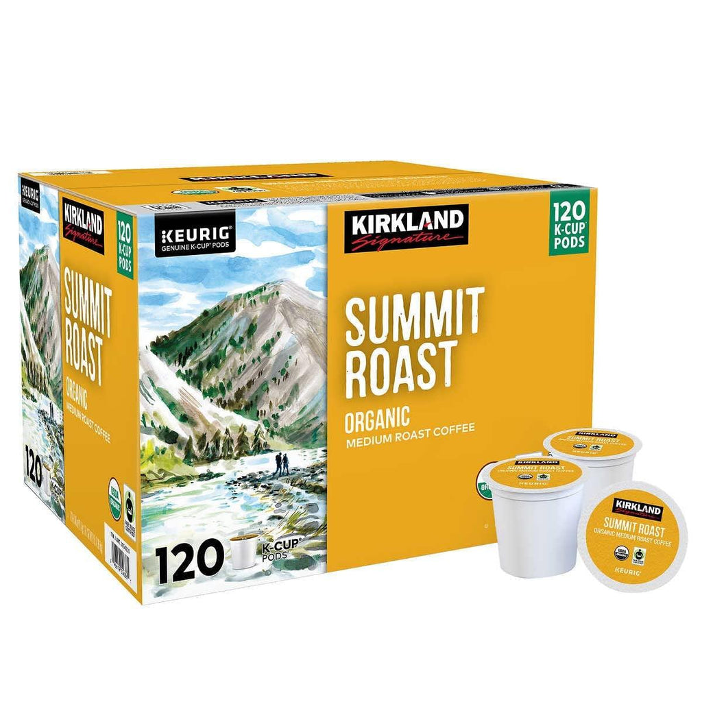 Kirkland Summit Roast K-Cups Coffee, Organic Medium Roast - 120 Count