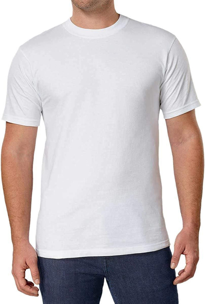 Men'S Crew Neck Tee 100% Combed Heavyweight Cotton T-Shirts (Pack of 6)