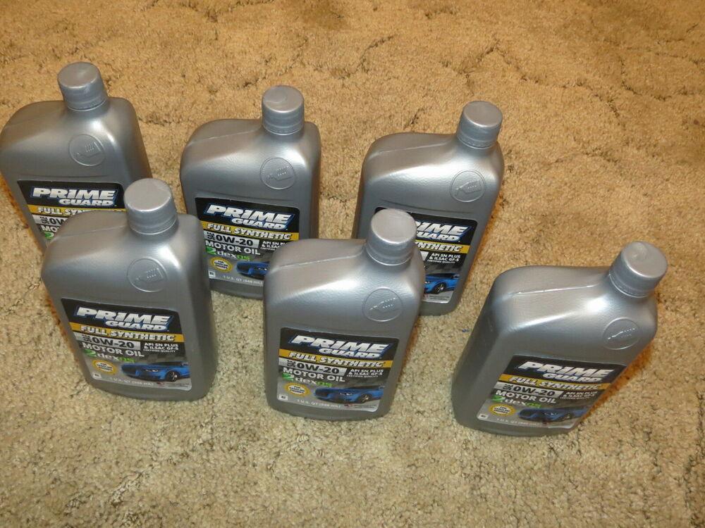 Prime Guard Full Synthetic Motor Oil SAE 0W-20 Case of 6 - greatparts