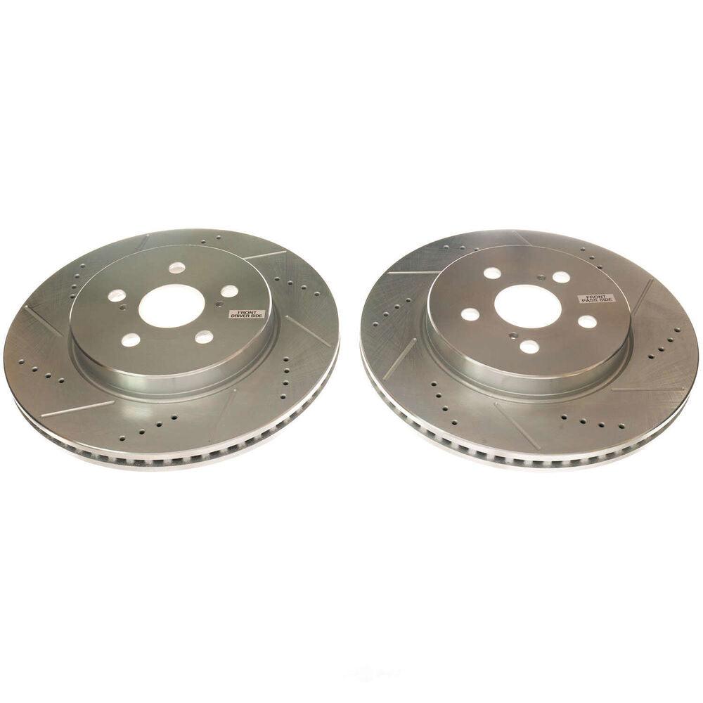 Disc Brake Rotor Set-Front Drilled, Slotted and Zinc Plated Brake Rotor Pair - greatparts