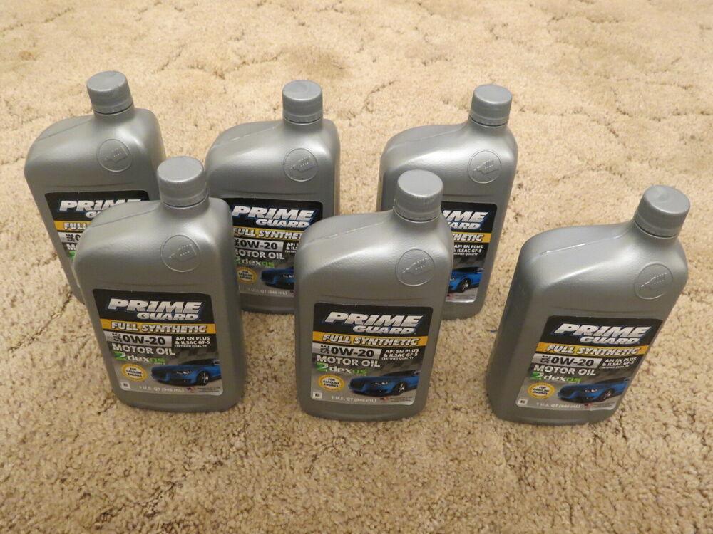 Prime Guard Full Synthetic Motor Oil SAE 0W-20 Case of 6 - greatparts