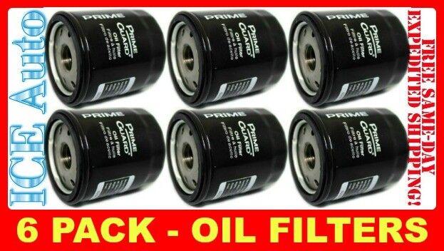 6 PACK Prime Guard POF2222 Engine Oil Filters (Fram Wix ACDelco Hastings) - greatparts