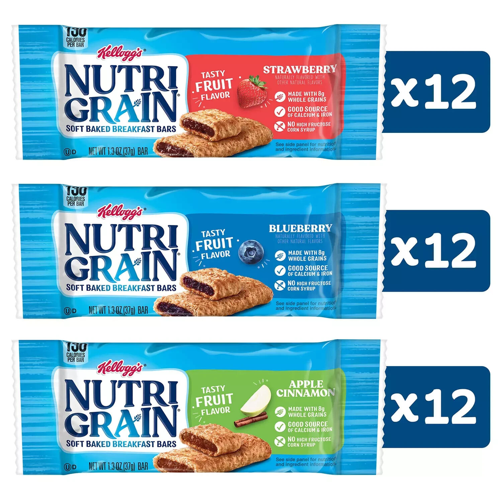 Nutri-Grain Bars Variety Pack (1.3 oz., 36 pk.) Great Price