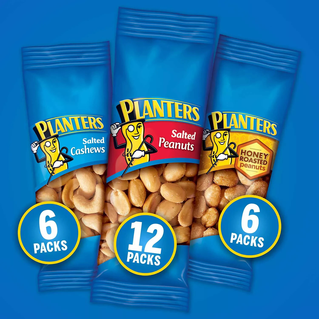 Planters Nuts Cashews and Peanuts Variety Pack (40.5 oz., 24 pk.) Great Price