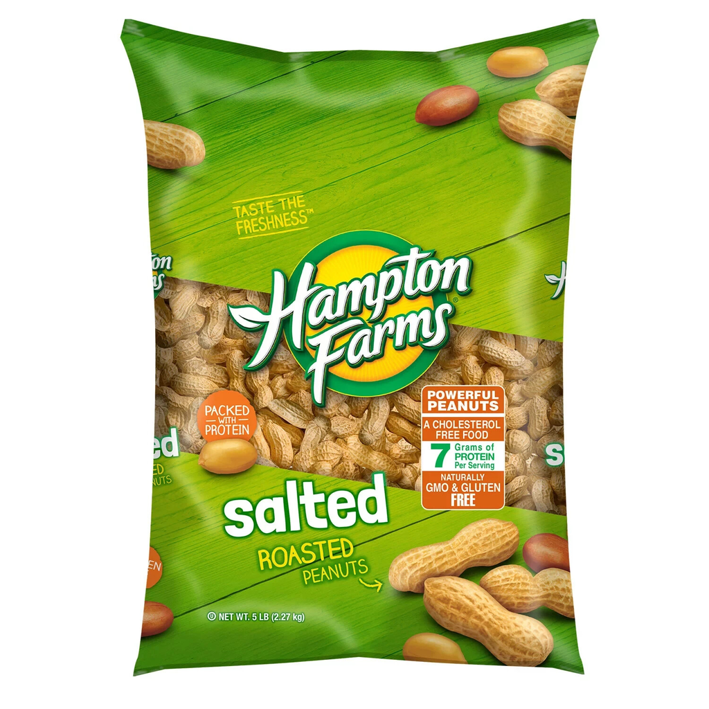 Hampton Farms Salted In-Shell Peanuts (5lbs) 2 pack Great Price