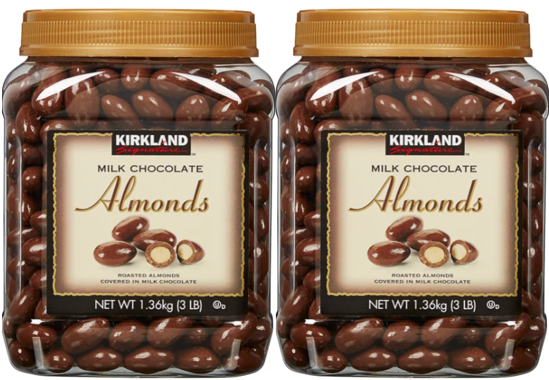 Kirkland Signature Milk Chocolate Covered Almonds 3 LB Each - 2 Packs