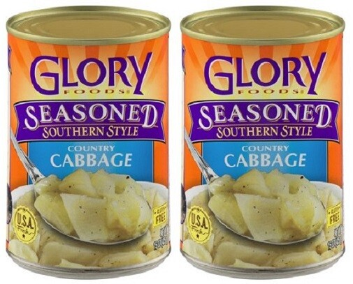 Glory Foods Seasoned Southern Style Country Cabbage 2 Pack