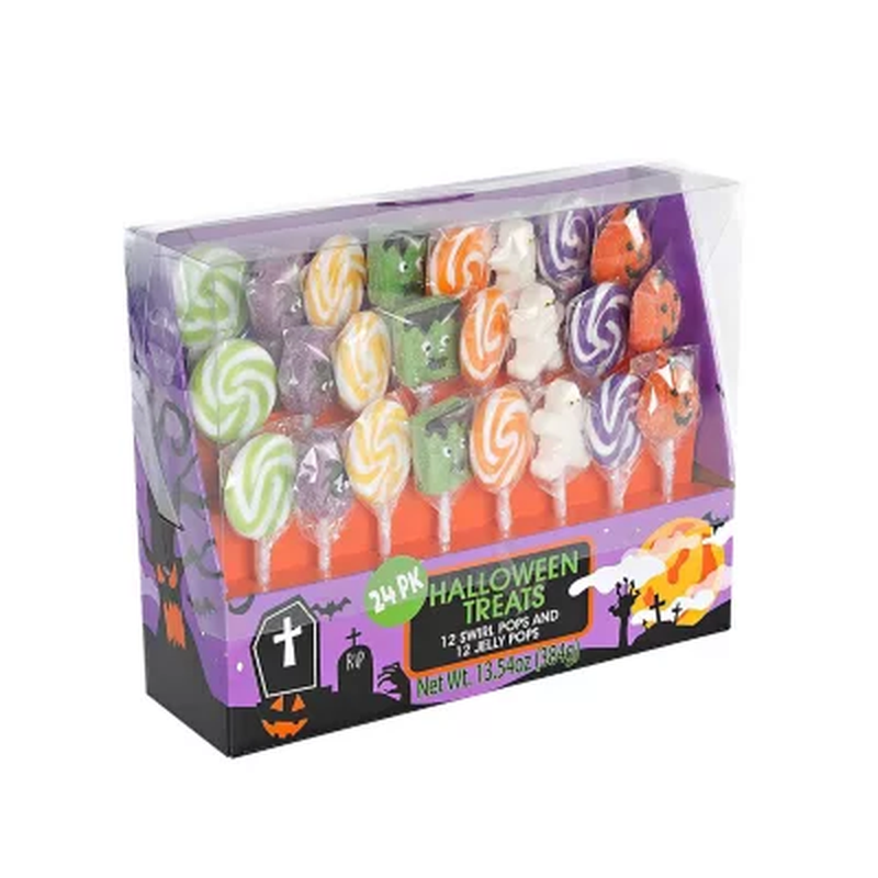 Halloween Jelly & Swirl Pops, 24 Count Pack