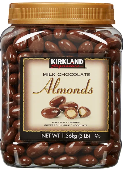 Kirkland Signature Milk Chocolate Covered Almonds 3 LB Each - 2 Packs