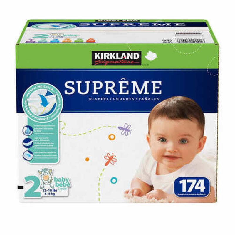 Size 2 12-18Lbs, 174 Count Kirkland Signature Supreme Diapers FREE SHIPPING